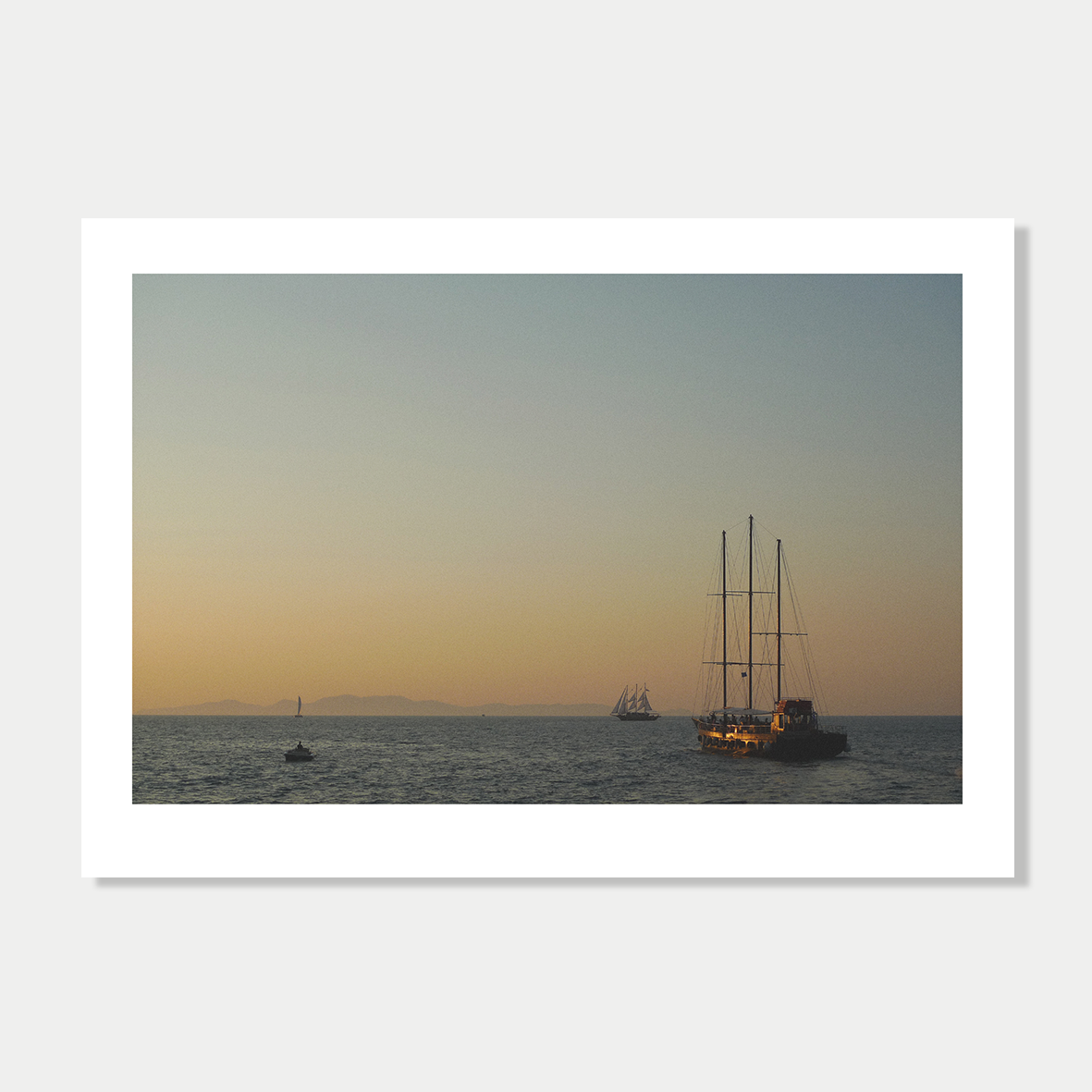 Aegean Sunset Photographic Art Print Unframed