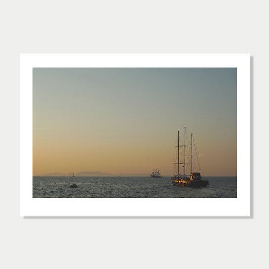 Aegean Sunset Photographic Art Print Unframed