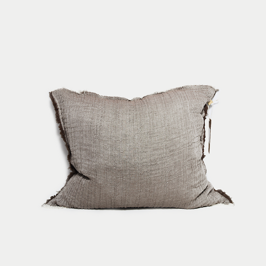 Soft cotton cushion in earth colour, 50x50cm. Handmade, Raine and Humble collection.