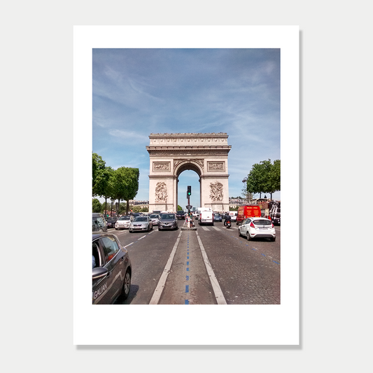 Green Light Arch De Triomphe Paris Still Life Photographic Art Print Unframed