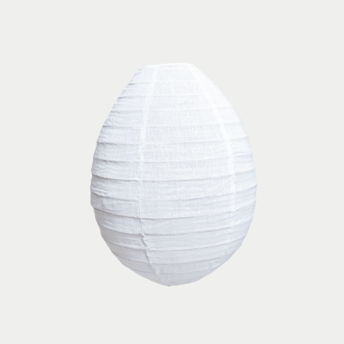 Linen Pendant - Pear 35cm White